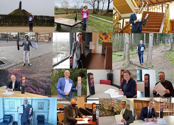 Bestuurders gemeenten en provincie ondertekenen wandelnetwerk utrechts oost
